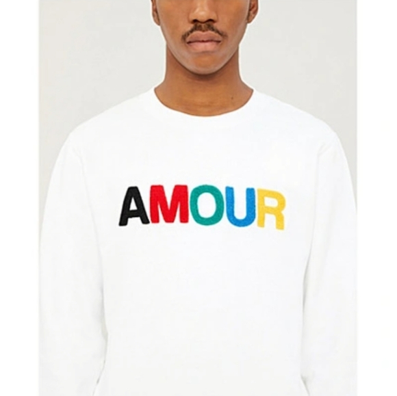 Sandro Paris Men's Amour Graphic Pullover Sweater Sweatshirt Small - Picture 2 of 8